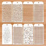 JIEYAO 8 Stück Malerei Schablone, Leopard Brick Dot Layering Schablonen Wiederverwendbar Malschablonen Malerei Vorlage DIY Malerei Vorlage für Wand Holz Boden Möbel Basteln Scrapbooking