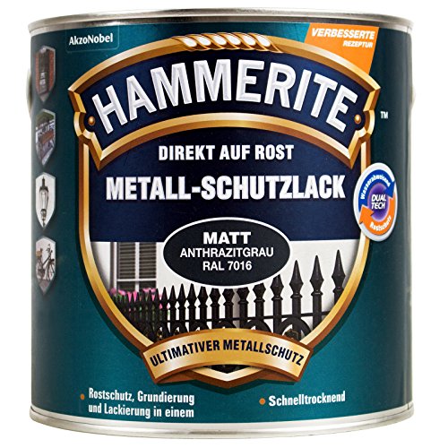 HAMMERITE METALLSCHUTZLACK MATT ANTHRAZITGRAU 250ML