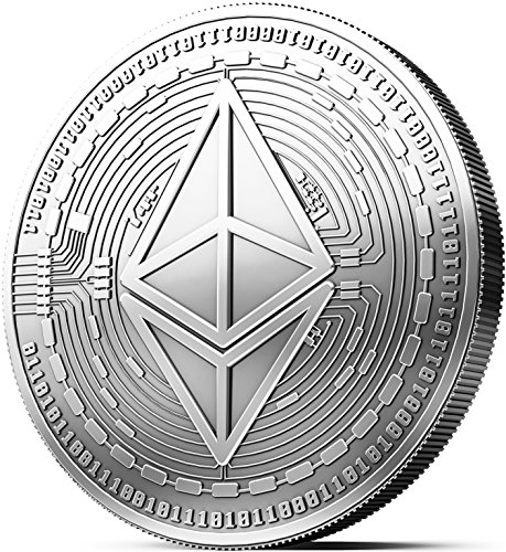 innoGadgets® Physische Ethereum Medaille mit 24-Karat Echt-Gold überzogen. Wahres Sammlerstück mit Schutzhülle, Münzkapsel. Perfekt für jeden Ethereum-Fan