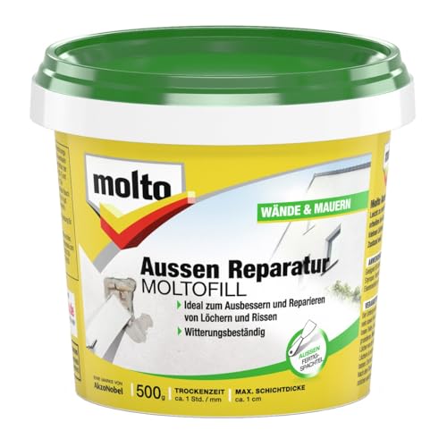 Molto Reparatur Moltofill Aussen, Fertigspachtel, weiß, 500g
