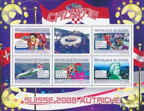 Prophila Collection Guinea 5356-5360 Kleinbogen (kompl. Ausgabe) postfrisch ** MNH 2008 Kroatische Fußballspieler (Briefmarken für Sammler) Fußball