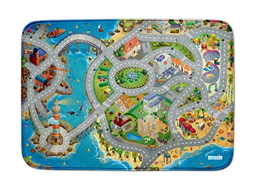 Spielteppich Ultrasoft - rutschfest 100 x 150 cm (Spielteppich Ultrasoft - rutschfest 100 x 150 cm (Stadt und Meer) …)