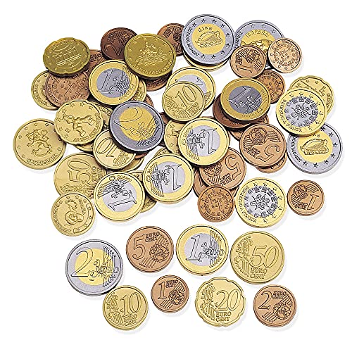 Learning Resources Spielgeldset Euro-Münzen (Set mit 100 Stück), kinder euro spielgeld münzen, kaufladen kasse, Spielgeld für kinder kaufmannsladen einkaufsladen, 20.3 x 14.2 x 1.3 centimeters