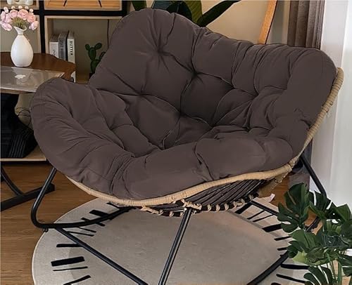 Papasan-Stuhl for den Innenbereich, Schaukelstuhl for den Außenbereich, Ei-Schaukelstuhl for die Terrasse, Lounge-Sessel aus Rattangeflecht, moderner königlicher Stuhl for Schlafzimmer, Wohnzimmer, Ve