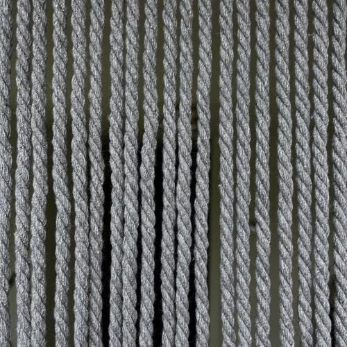 Trente Türvorhang Trentero 100 x 220 cm – Dunkelgrauer Kordelvorhang – Optimaler Insektenschutz, für Privatsphäre und Belüftung