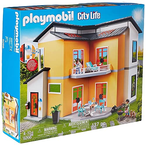 PLAYMOBIL City Life 9266 Modernes Wohnhaus, Mit Licht- und Soundeffekten, Ab 4 Jahren