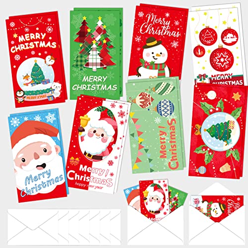 Weihnachtskarten Set 8 Stück mit Umschlag Klappkarten Weihnachtsgrüße für Freunde