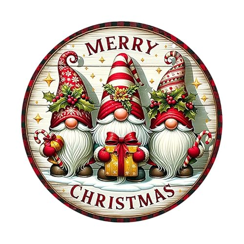 Weihnachts Thema 2D Zwerg Holz Schild mit Zuckers tange Geschenk Box Muster Hängende Ornamente für Veranda Willkommen GNOME Zwerg Holz Hängende Zeichen GNOME Zeichen Dekorationen Outdoor Kleiderbügel