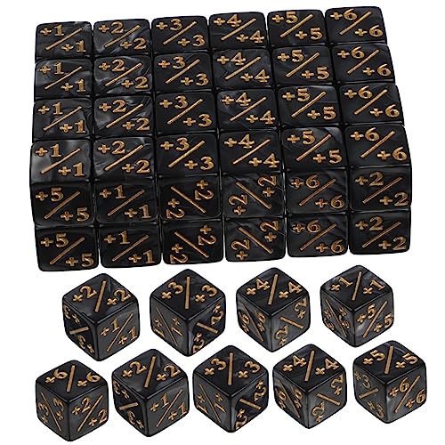 Toyvian Tisch 48-teiliges Set Würfel D6 Token-Kinder MTG-zubehör Für Kartenspiele Mathe-ergänzung Wilds of Eldraine-bündel MTG Lebenszähler MTG-zähler Mini Acryl Spielzubehör