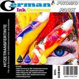 GIC - 400ml Hitzetransfertinte | Sublimationstinte in 4x 100ml Flaschen - Farbe Black | Cyan | Magenta | Yellow - für Agfa, Brother, Epson, Kodak, Mutoh, Mimaki, Ricoh, Roland und Virtuoso.