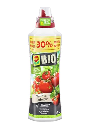 COMPO BIO Tomatendünger – natürlicher Spezial-Flüssigdünger – für alle Tomatensorten – 1,3 Liter