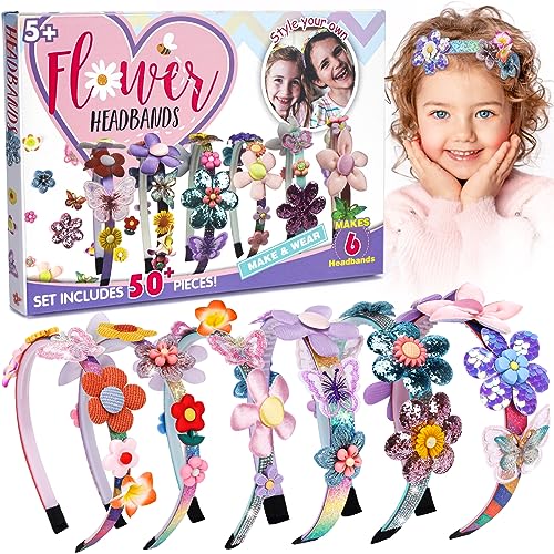 CITSKY Geschenk Mädchen 5 Jahre - Bastelset Mädchen 5-12 Jahre | Mode Mädchen Haar-Accessoires-Making Kit | Damit Mädchen ihre eigenen einzigartigen DIY die Blüten Haaraccessoires herstellen können