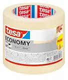 tesa Malerband ECONOMY - Vielseitiges Klebeband für Malerarbeiten ohne Lösungsmittel - Bis zu 4 Tage nach Gebrauch rückstandslos entfernbar, 3x 50 m x 30 mm