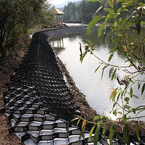 Kiesgitter Kiesmatten Kieswaben 5 cm Geocells Stabilisierungs-Zellpflastersystem, Schutz Vor Schlammerosion, Durchlässige Pflastersteine Aus Polyethylenmaterial, 3600 Kg Zuladung