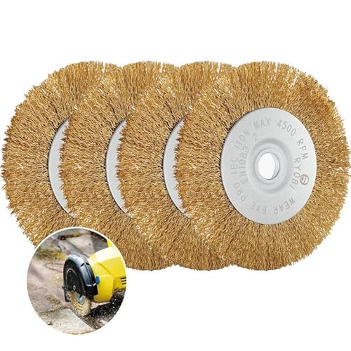 Fugenbürste 4er Set | Kompatibel mit Gloria Multibrush und anderen Drahtbürsten | 10 mm Breite | Weedbrush Zubehör Ersatzbürste Bürste