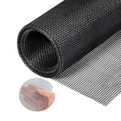 Fliegengitter Ersatznetz, Fliegengitter Fenster 120 x 250 cm, Fliegennetz Fenster, schwarzes Fiberglas-Fliegengitter als Meterware, Fliegengitter-Ersatznetz beliebig zuschneidbar