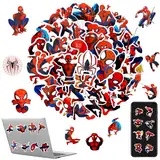 50 Stück Marvel Sticker spiderman Sticker Marvel Aufkleber Graffiti Decals Stickerbomb für Auto, Skateboard, Koffer, Motorräder, Fahrräder, Boote, Laptop, Snowboard Gepäck