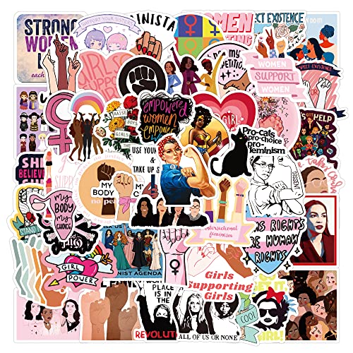 Feminist Aufkleber, 100 Stück Girl Power Stickers, Women's Rights Activism Aufkleber für Wasserfeste Vinyls Skateboard Tablets Schultaschen, Kinder Und Teens