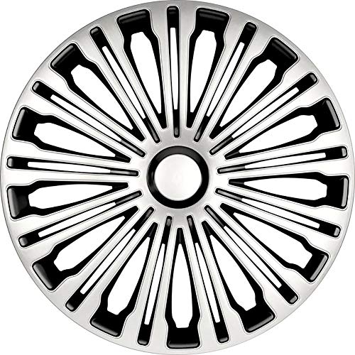 AUTO-STYLE Satz Radzierblenden Volante 17-Zoll Silber/Schwarz