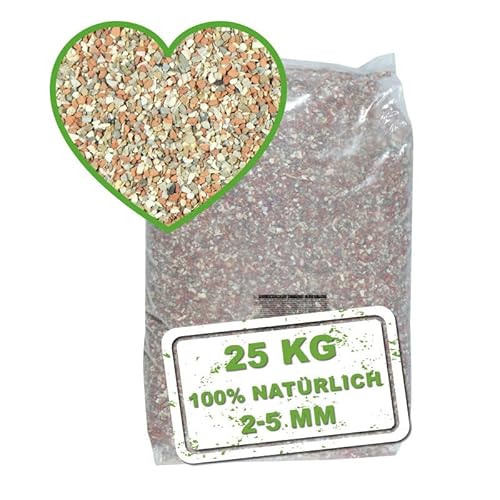 Meine Hennen Mineralgrit 25kg, 2-5mm Körnung, Muschelgrit, Hühnergrit, Pickstein für Hühner, Gritstein, Futterkalk zur Förderung von stabileren Eierschalen, Knochen und Federn