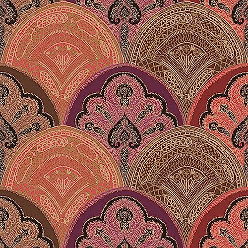 20 Servietten Muster Indische Fächer als Tischdeko. Papierservietten mit Motiv. Auch für Decoupage und Serviettentechnik 33x33cm