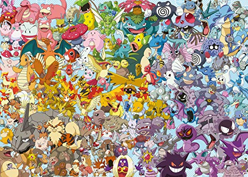 Ravensburger Puzzle 1000 Teile, Challenge Pokémon - Alle 150 Pokémon der 1. Generation als herausforderndes Puzzle ab 14 Jahren, Pokémon Puzzle, Pokémon Geschenk