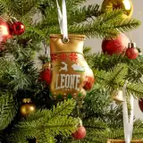 LEONE 1947 Kleiner dekorativer Boxhandschuh für den Weihnachtsbaum, Weihnachtsdekoration, Unisex Erwachsene, Gold, Einheitsgröße