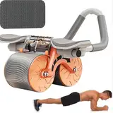 Bauchroller Automatisches Rebound Bauchrad, 2-in-1 Bauchtrainer Plank AB Roller Wheel für Core Trainer, Bauchmuskeltrainer mit Ellenbogenstütze | COREFIT