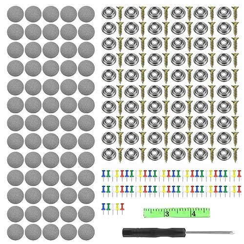 Dachhimmel Reparatur Set, KFZ Reparatur Nieten, Auto Himmel Reparieren, 65 Stück Auto Dachhimmel Reparatur Knopf, Auto Reparatur Nieten Set, KFZ Dachhimmel Reparatur Nieten, Auto Dach Nieten, grau