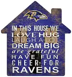 Fan Creations NFL Baltimore Ravens Unisex Baltimore Ravens Hausschild, Team-Farbe, 30,5 cm