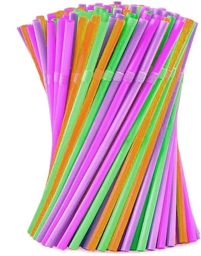 100 Harte Strohhalme,Party-Trinkhalme,100 Stück, Wiederverwendbare Strohhalme für Party,Geburtstag,Hochzeit, Harte Trinkhalme für Smoothies,Saft,Cocktail(100)