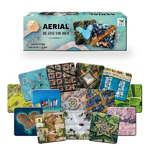 Starnberger Spiele - Aerial - Die Erde von Oben - Memospiel - Familienspiel ab 6 Jahren - Geschenk für Reiseliebhaber