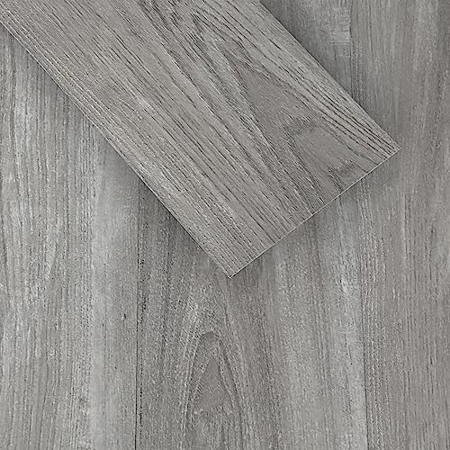 MULGREAT Vinyl-Bodenbelag selbstklebende Dielen PVC- langlebige Holzmaserung für Schlafzimmer, Küche, Wohnzimmer -Dicke 1,5 mm - 2,23m² / 16 Dielen