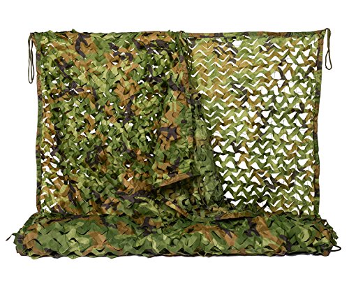 NINAT Tarnnetz Camouflage Netz 2Mx3M Woodland Jagd Tarn Waldlandschaft Outdoor Bundeswehr Tarn Armee Bundeswehr Army Camo Tarnung Net Oliv-grün BW Camping