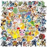 100 Stück Sticker Set, Pocket Monster Graffiti Aufkleber Kinder, Wasserfest Sticker für Mädchen Jungen Koffer Skateboard Laptop Kühlschrank Fahrräder DIY Scrapbooking Spielzeug Deko Kindergeburtstag