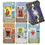 TAROTIKA Tarotkarten Legen Lernen, Tarot-Karten für Anfänger, Kein Handbuch Erforderlich, Einfaches und Schnelles Tarotdeck mit Deutschen Bedeutungen auf Ihnen