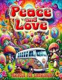 Peace and Love: Künstlerische Reise in die Hippie-Kultur: 50 Zeichnungen, um die Ära der Freiheit und kreativen Ausdrucks zu Erkunden