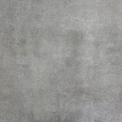 Decomeister Selbstklebende Bodenfliesen Kunststoff Fliesen Vinyl-Fliesen Klebefliesen Dekorfliesen mit Kleber Bodenbelag 1m² – 11 Stück á 30,5 x 30,5 cm Solid Concrete Betonoptik