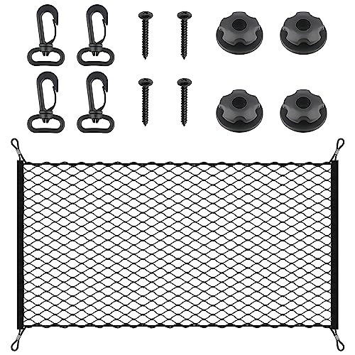 Gepäcknetz Auto Graplan Kofferraumnetz Gepäcknetz Elastisch Sich auf 140x100cm Kofferraum Netz Gepäcknetz Wohnmobil Kofferraum Organizer für Meisten Fahrzeugtypen