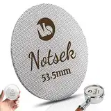 NOTSEK Puck Screen 54mm, Espresso Sieb für Siebträger, mit Acryl Aufbewahrungsbox, 1.7mm Dicke 150μm, Edelstahl 316L, Wiederverwendbar Puckfilter, Kaffee Siebträger Unteres Duschsieb