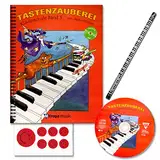 Mitropa musik TASTENZAUBEREI mit CD PianoBleistift 7 lustige SmileySticker Klavierschule Band 3 von Aniko Drabon der zauberhafter Einstieg ins Klavierspiel Spiralbuchbindung Musiknoten