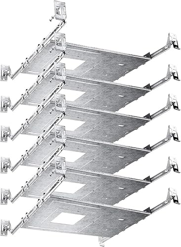 LABORATE LIGHTING Montageplatte für Bauarbeiten, 3 Größen – 2,5, 4, 6 für Neubau- und Einbaubeleuchtungsinstallationen (6 Stück)