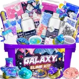 iKidiki Schleim Selber Machen Set, Geschenk Mädchen 6 7 8 9 10 11 12 Jahre Galaxy Slime Set Junge 6-12 Jahre Geschenkideen Schleim Kinder Spielzeug ab 6-12 Jahre Jungen Geburtstagsgeschenk für Mädchen