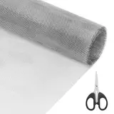 Edelstahl Metall Gitter, 20 Mesh Drahtgitter Feinmaschig, Maschendraht Fenstergitter, Mäusegitter, Kellerfenster Gitter,Edelstahlgewebe für Verhindert Mäuse Insekten Schlangen, 30 x 120 cm