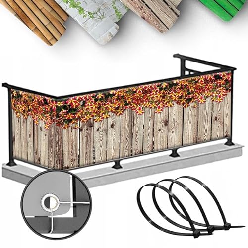PRINT.GG Balkon Sichtschutz Wetterfest - UV und Witterungsbeständigkeit - Praktischer Sichtschutz Balkon - Viele Größen und Designs
