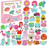 CHYEEH 5D Diamond Painting Set für Kinder, 40 Stück DIY Tiermalerei Tiere Diamant Aufkleber Kit, Diamant Malerei Kits, Mosaik Set Kinder, DIY Diamant Painting Kit für Kinder und Erwachsene Anfänger