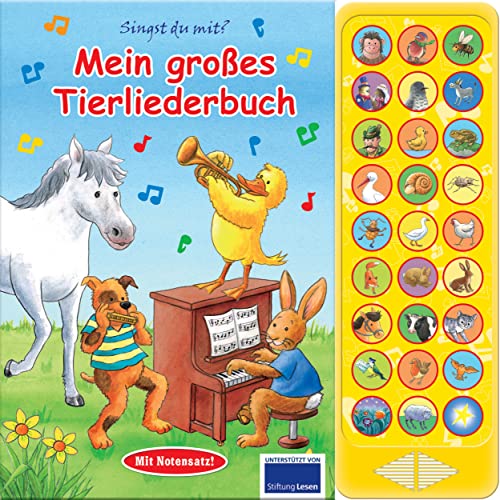 27-Button-Soundbuch - Mein großes Tierliederbuch - 27 bekannte Kinderlieder zum Mitsingen