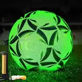 Gogotool Offizielle Größe 5 Wasserbeständig LED Leuchtfußball - Leuchtender Fußball für Nachtspiele, Erwachsene - Komplettset mit Pumpe