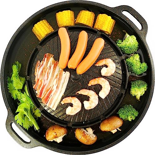 TomYang BBQ Camping Pfanne – Der Original Thai Grill & Hot Pot, Korean BBQ Grill, Mookata Thai Hot Pot Topf