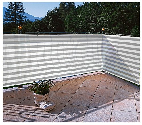 Floracord Balkonumrandung HDPE 0,90 x 5m, grau/weiß/mehrfarbig